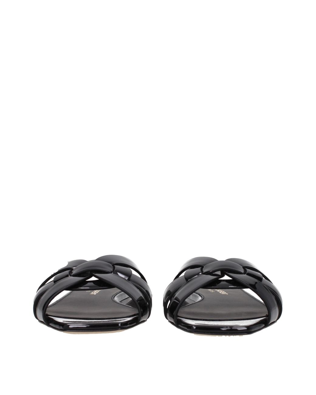 Saint Laurent Black Slip Ons And Clogs Patent