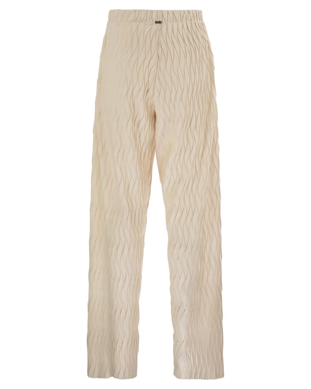 Herno Natural Trousers With Crumpled Effect
