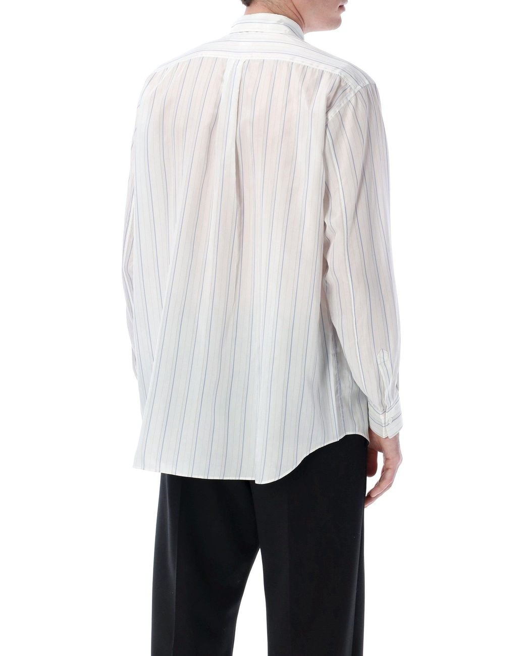 Comme des Garçons White Shirt Shirt Striped Cupro Shirt for men