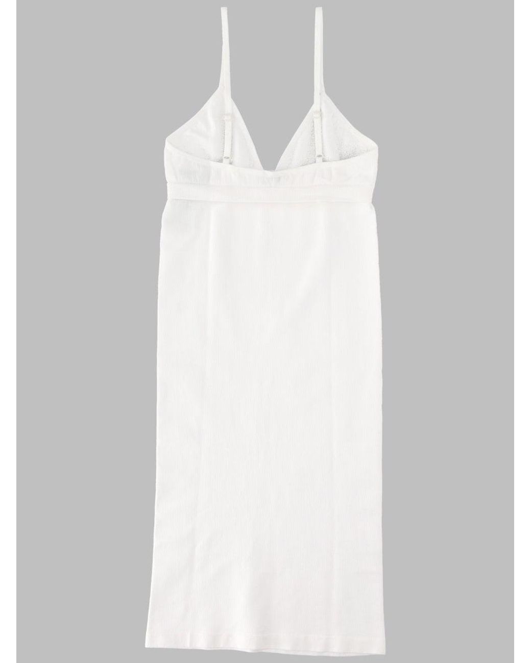 MM6 by Maison Margiela White Spaghetti Strap Slip Dress