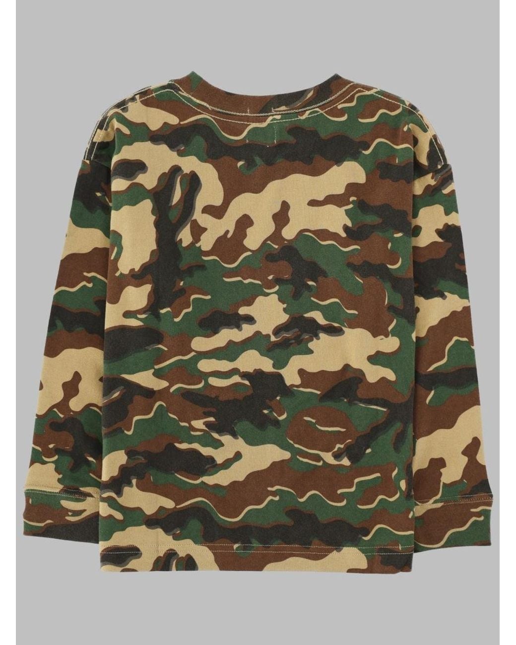 A Bathing Ape Green Camo One-Point Graphic Sweatshirt For Kids