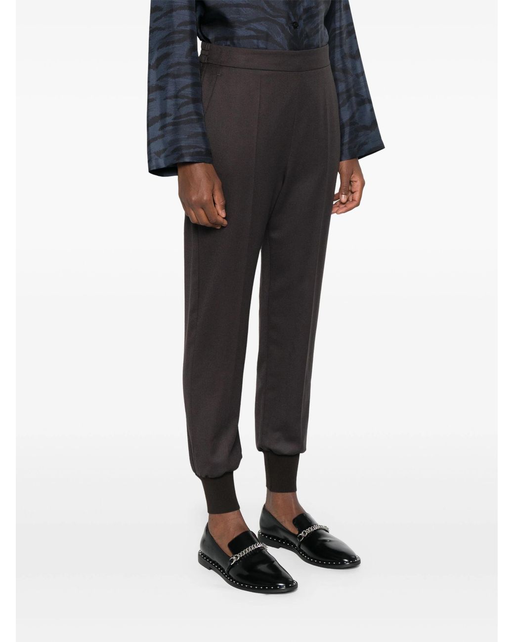 Stella McCartney Black Wool Tapered Trousers