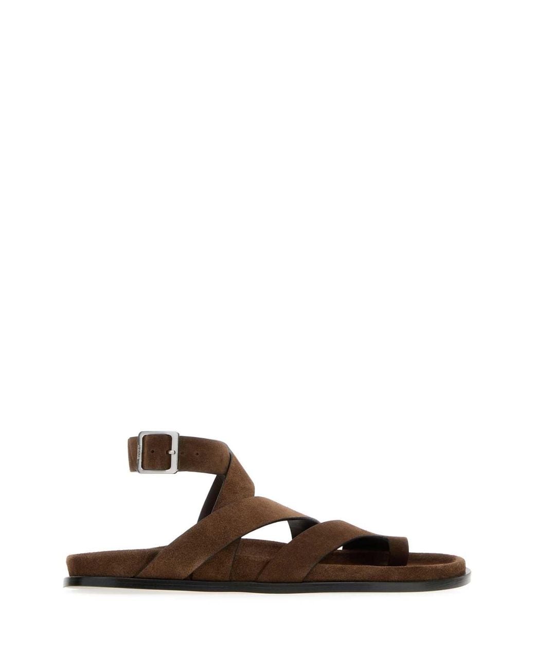 Alohas Brown Suede Tide Thong Sandals