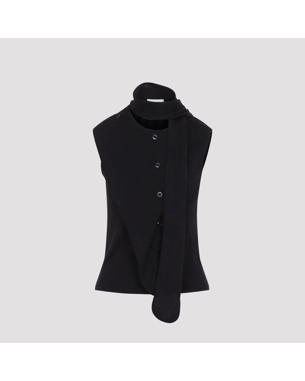 Lemaire Black Asymmetrical Vest