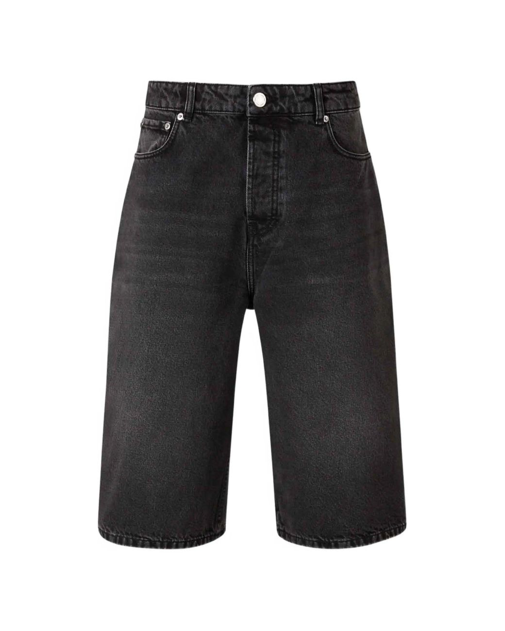 AMI Black Large Fit Bermuda Shorts