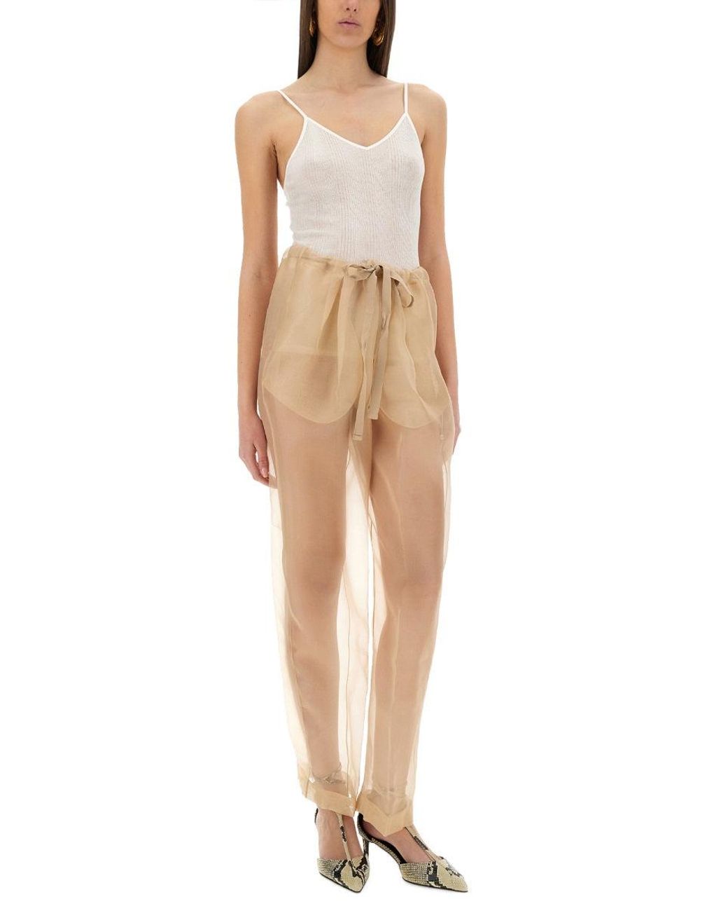 Khaite Natural Pants Trenton