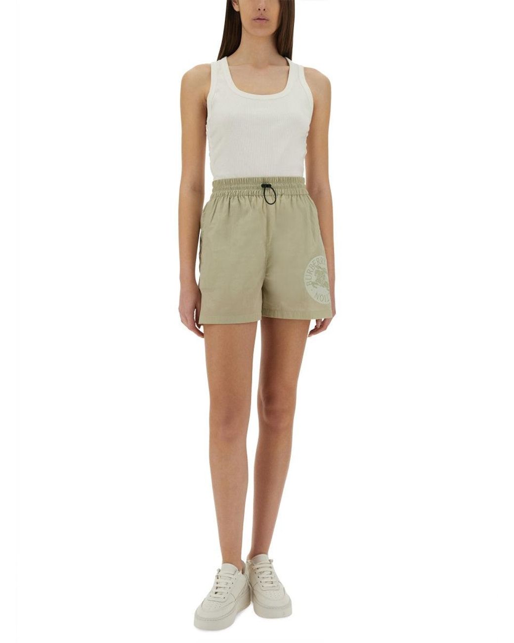 Burberry Green Nylon Shorts