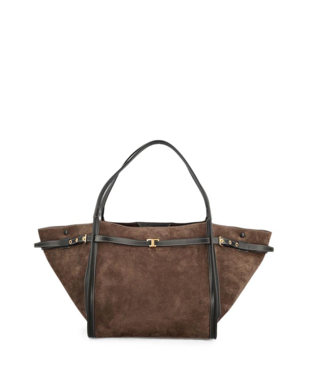 Tod's Brown T Timeless Medium Leather Tote Bag