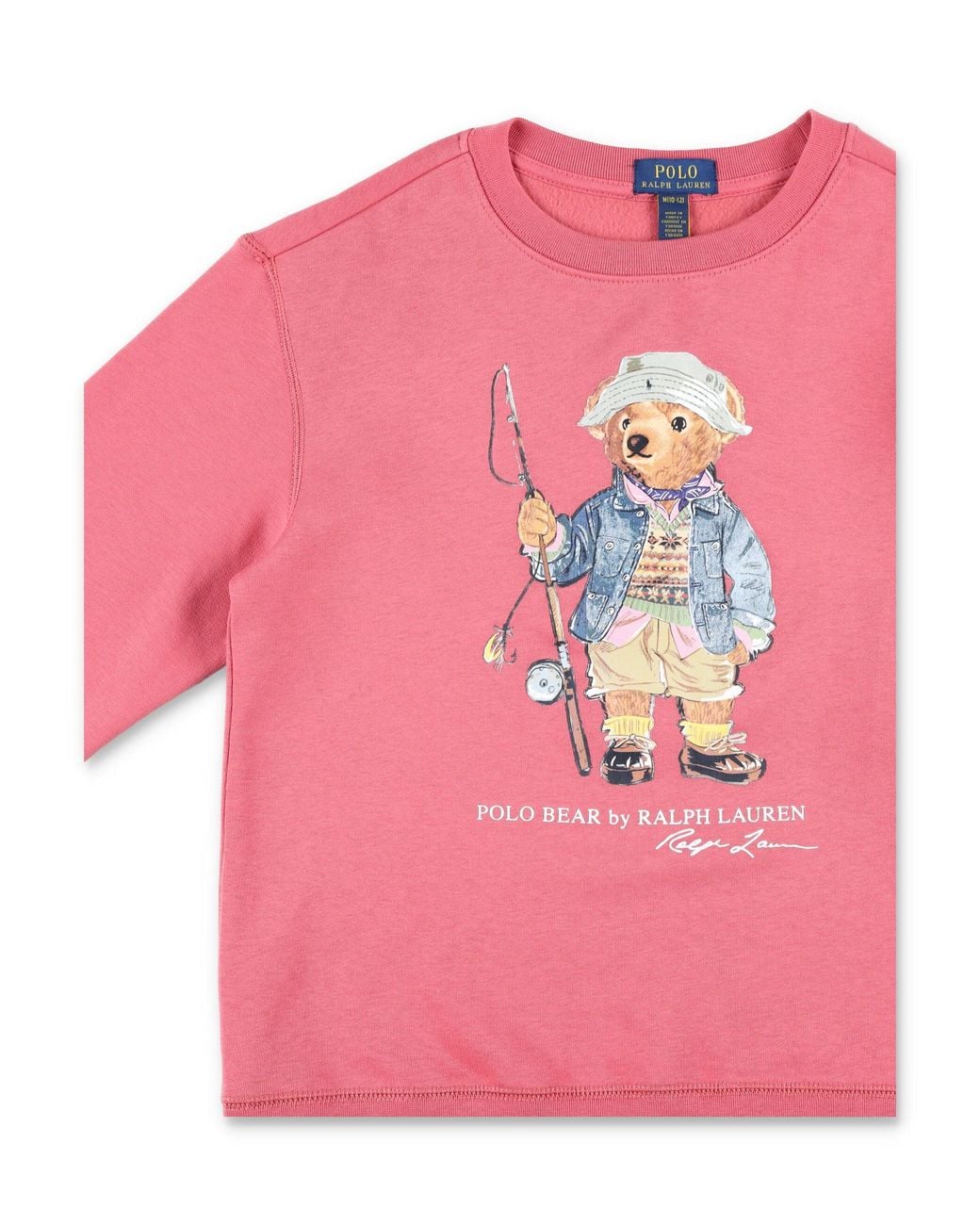 Polo Ralph Lauren Pink Mini Polo Bear Fleece Crewneck Sweatshirt For Boys