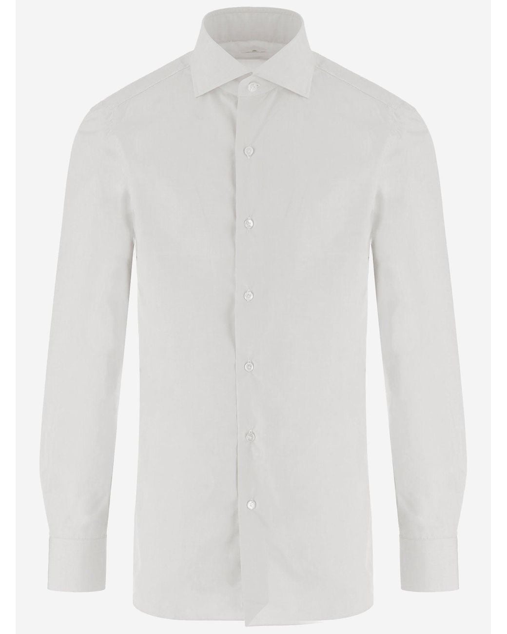 Finamore 1925 White Cotton Shirt