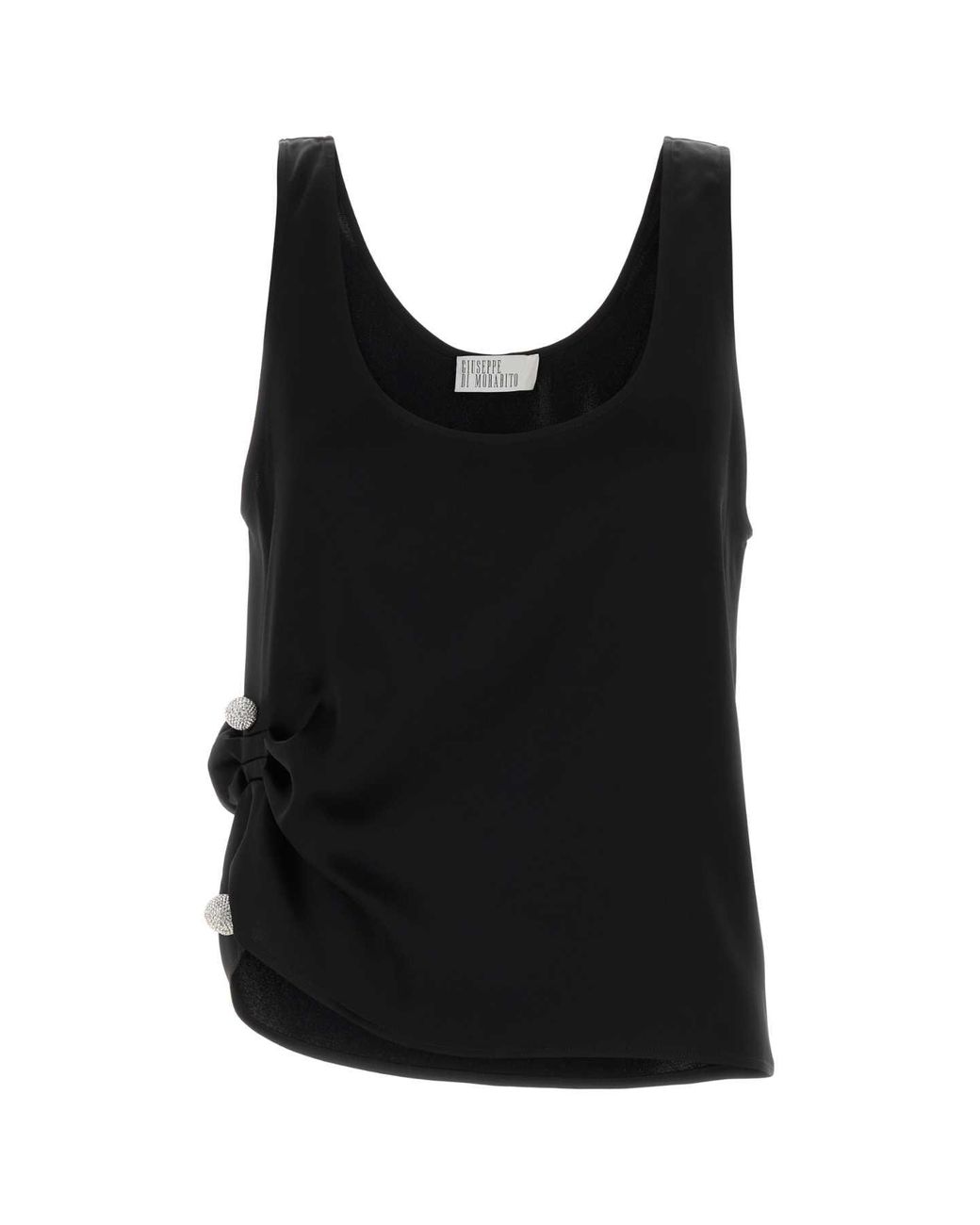 GIUSEPPE DI MORABITO Black Satin Top