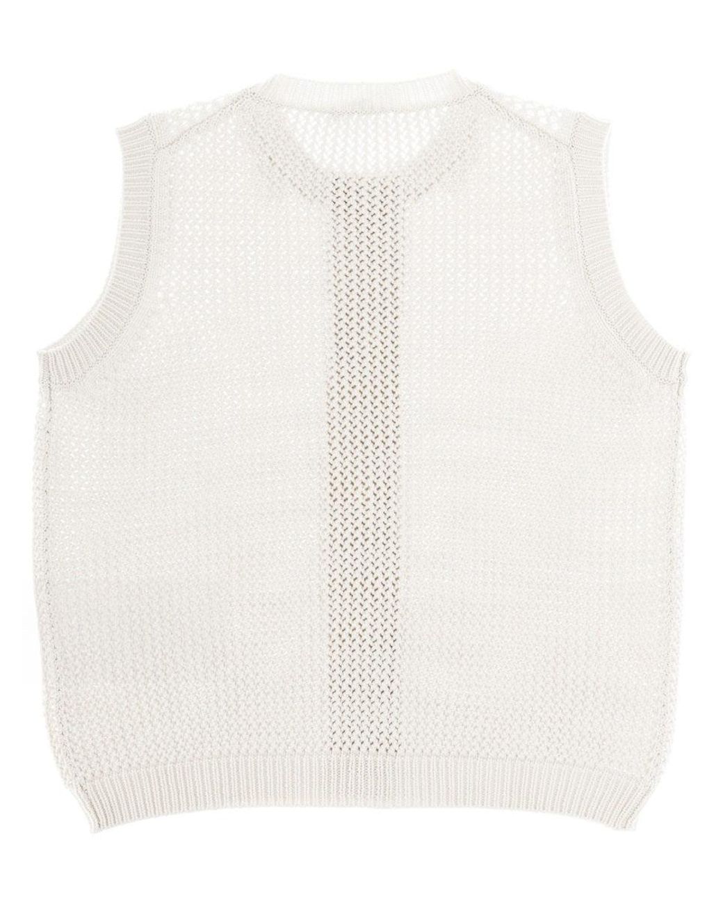 Max Mara White Silk Vest