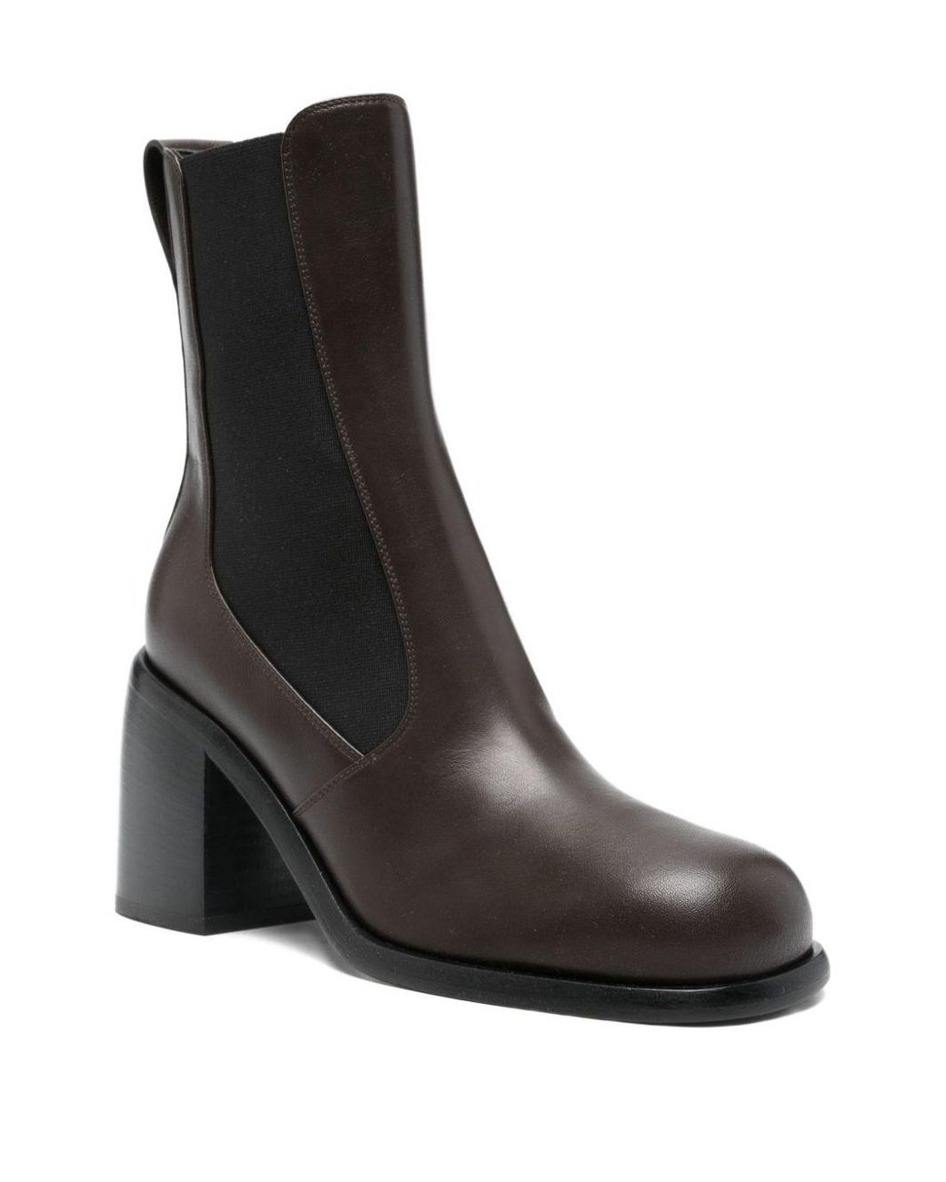 Bottines à talons en cuir Sergio Rossi en coloris Black