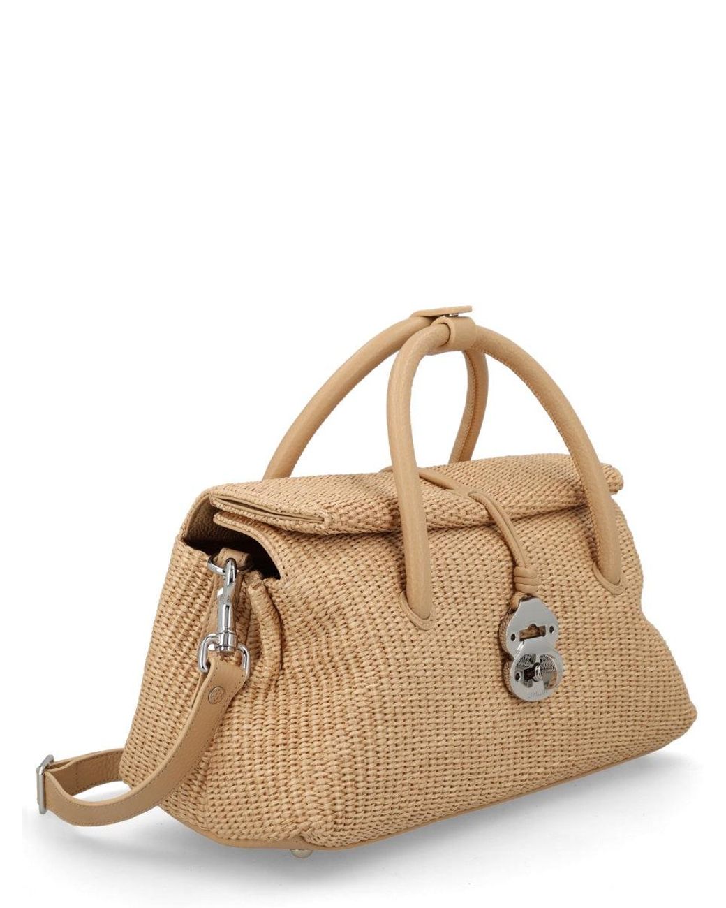 Zanellato Brown Postina Woven Stud Leather Tote Bag