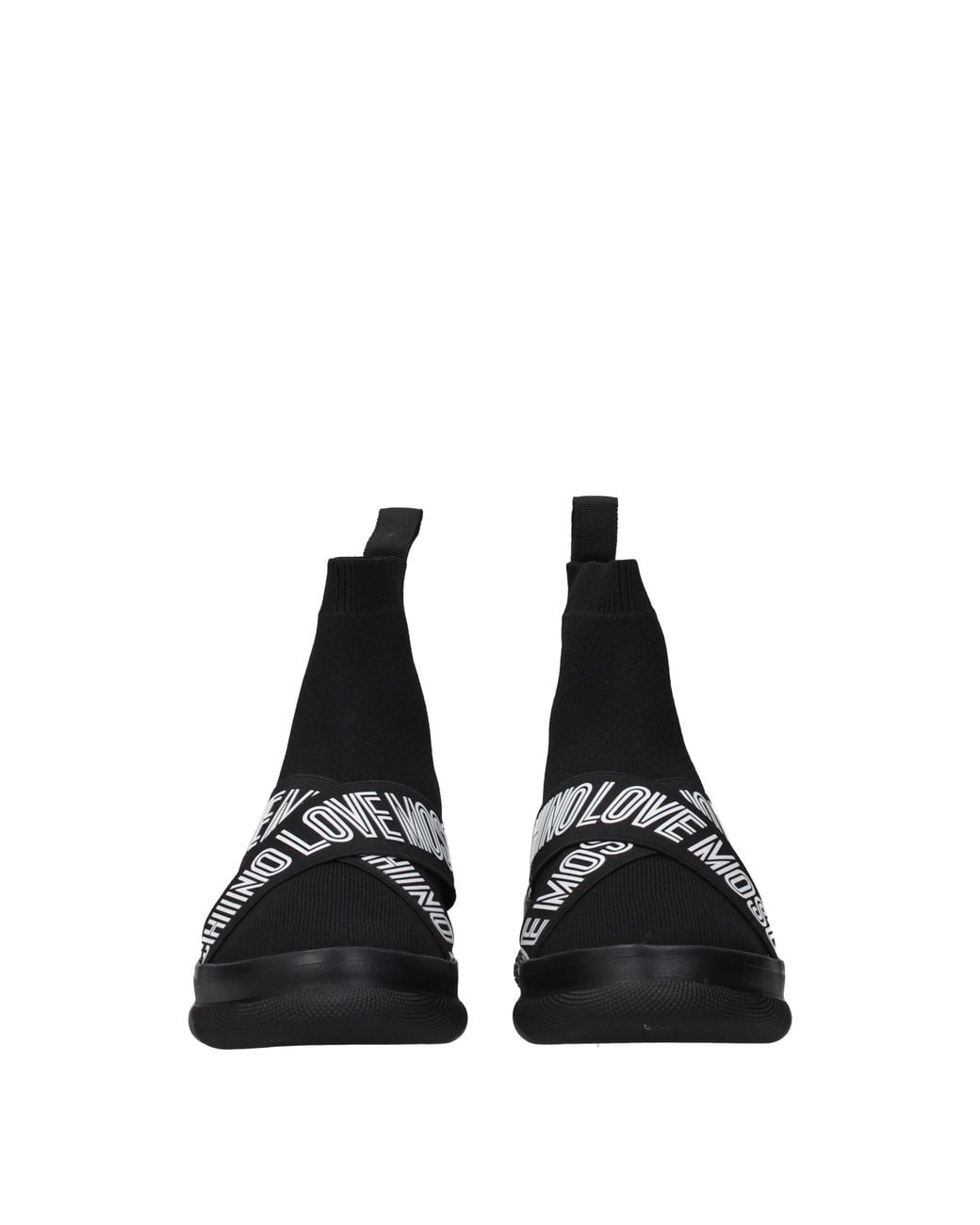 Love Moschino Black Sneakers Donna Tessuto Nero/Nero