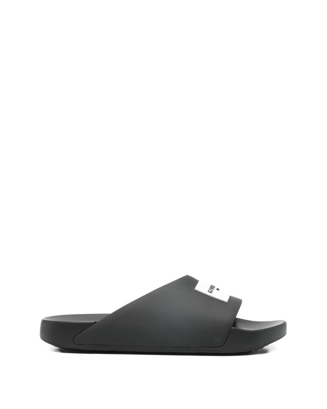 Givenchy White Asymmetric Rubber Sandals for men