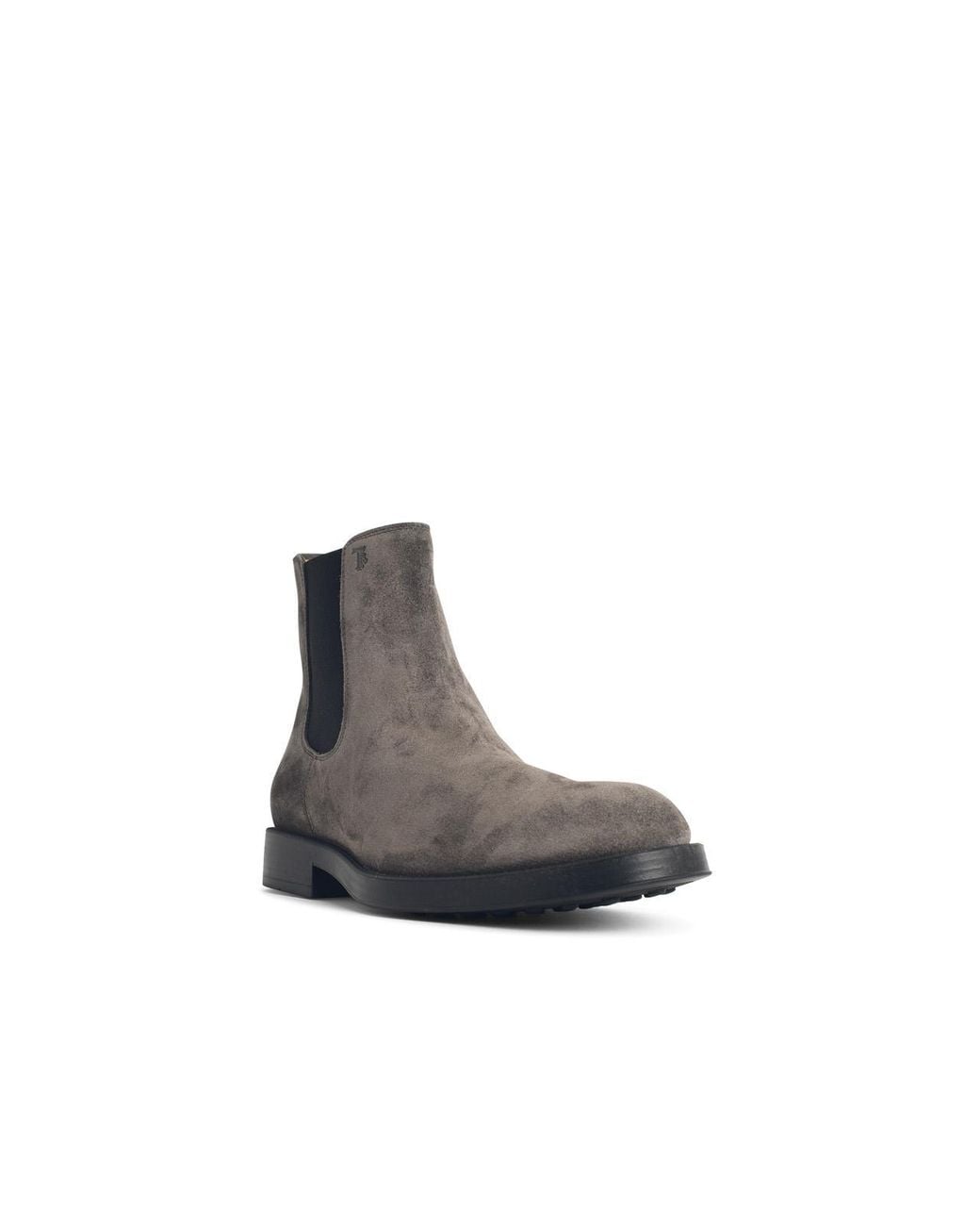 Tod's White 'Chelsea' Suede Leather Ankle Boots for men