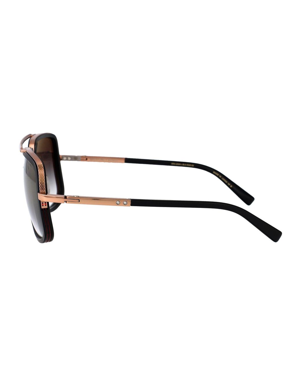 Dita Eyewear Brown Aviator Sunglasses Drx 2030 L Blk Rgd Blk Rgd