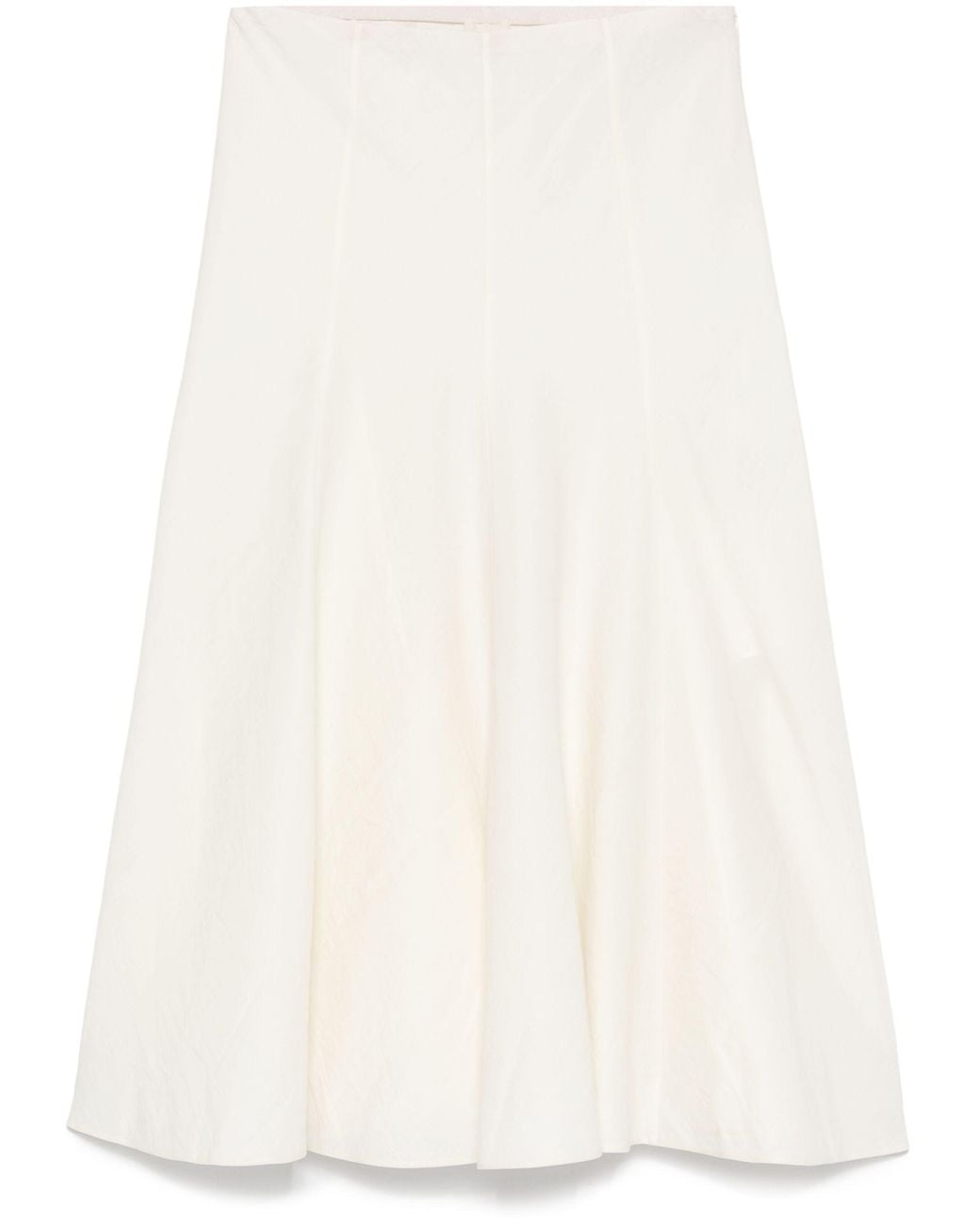 Khaite White Silk And Cotton Organza Skirt