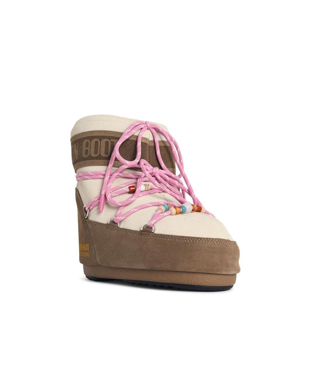 Moonboot Pink Moon Boot 'Icon' Suede Low Top
