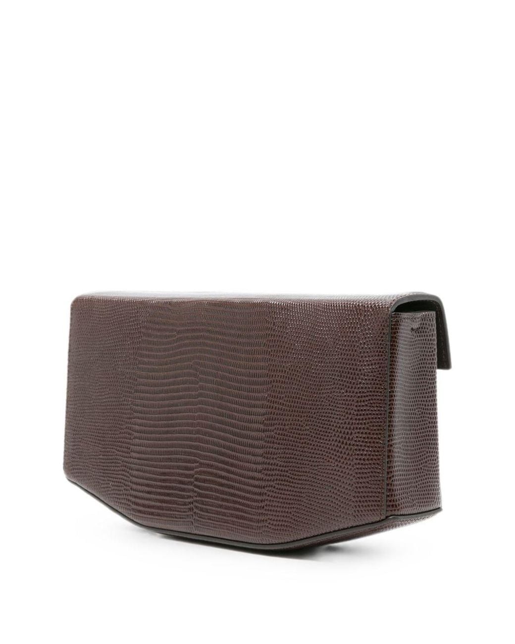 Totême Brown Clip Leather Shoulder Bag