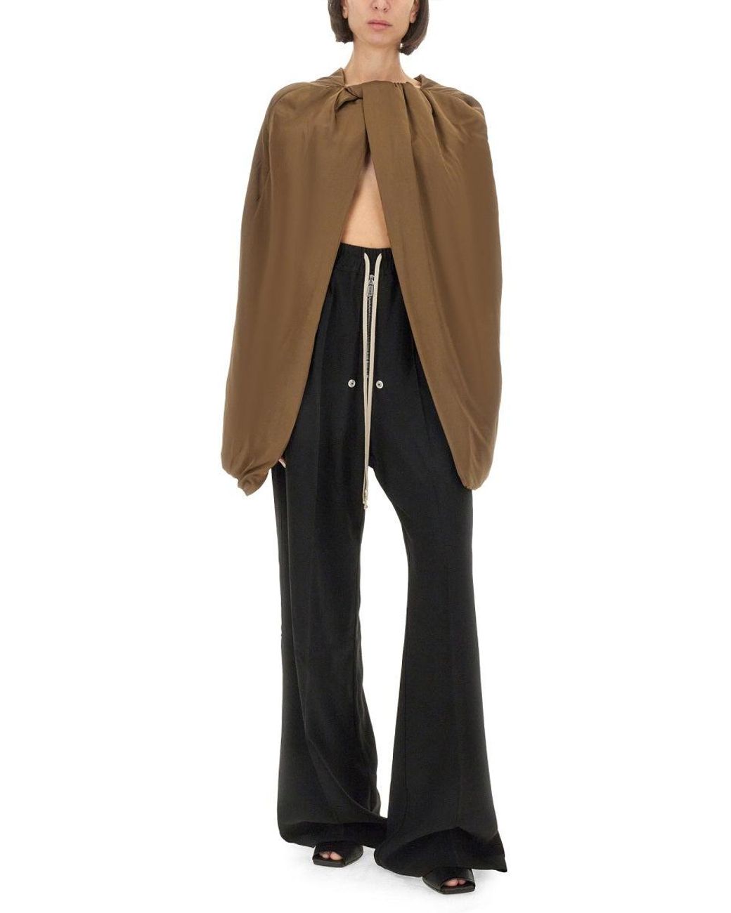 Rick Owens Brown Upholstered Hood
