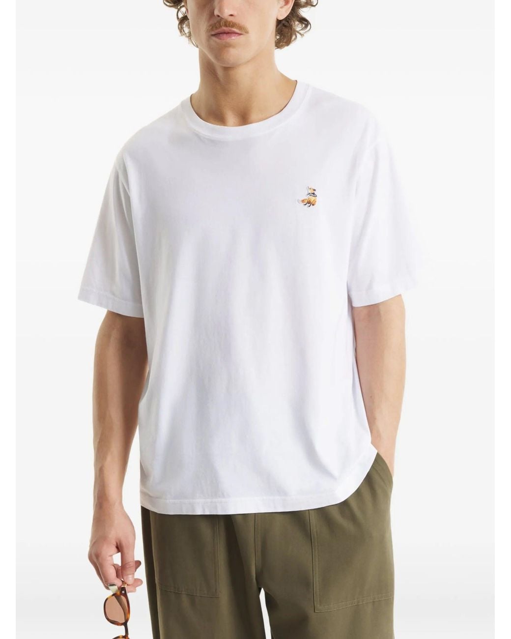 Maison Kitsuné White Dreaming Fox Comfort Tee Shirt