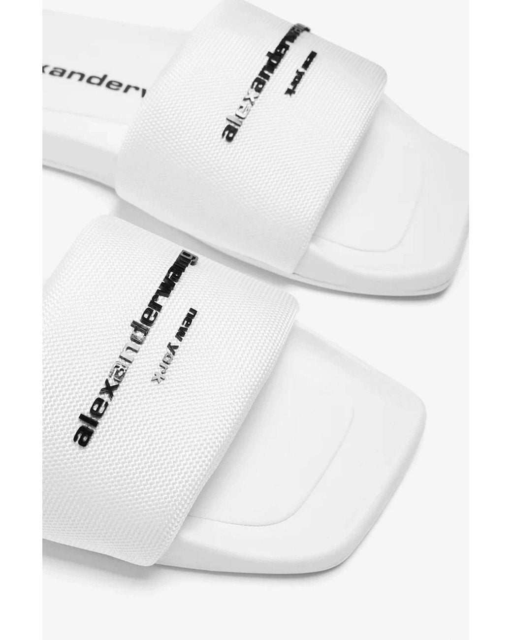 Alexander Wang White Leather Sandals