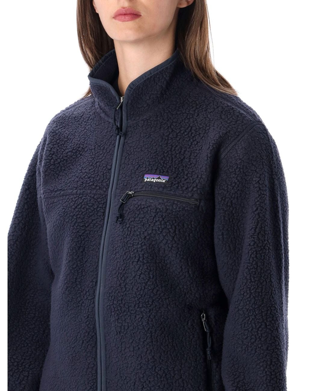 Patagonia Blue Retro Pile Double-Sided Brushed Fleece Jacket