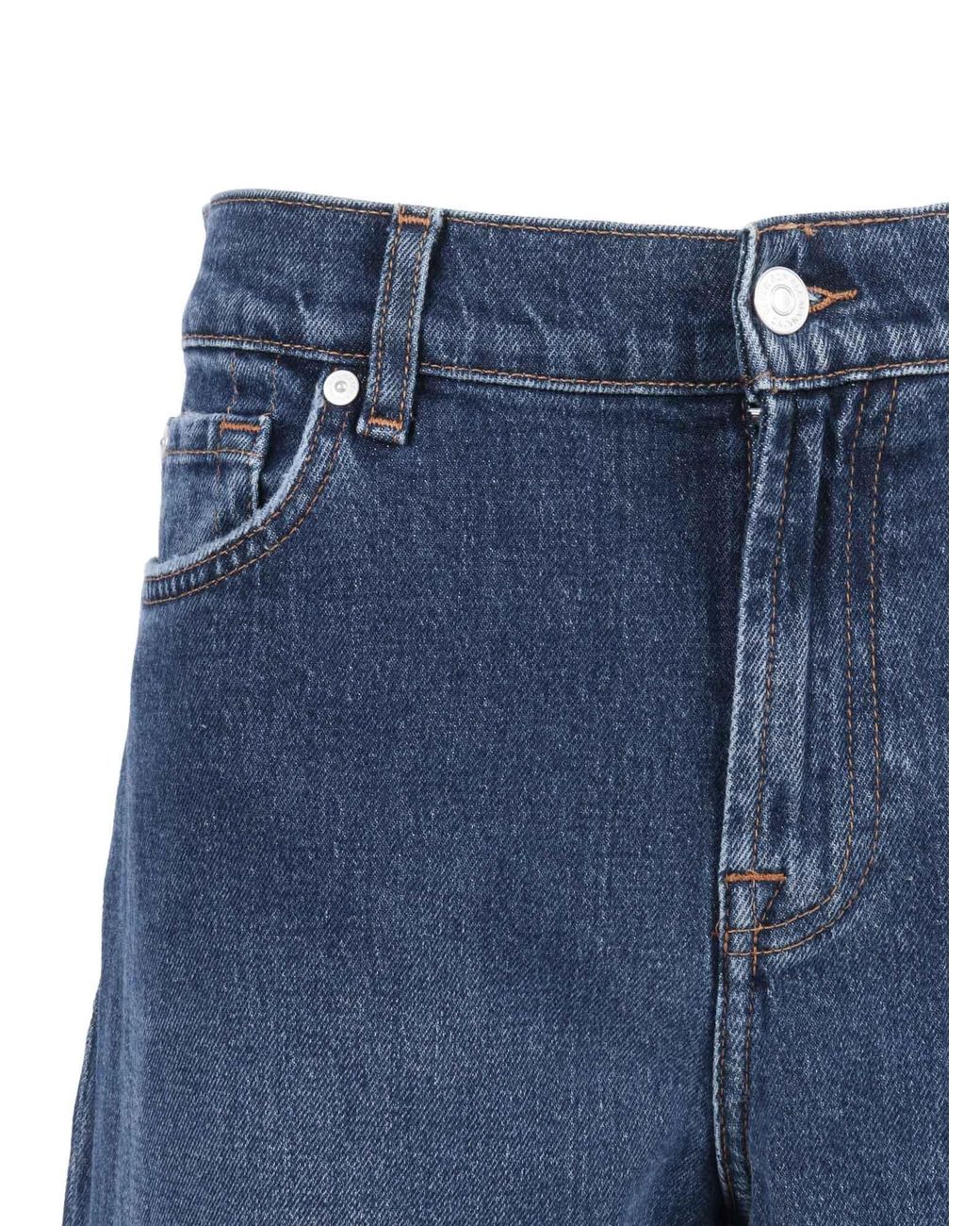7 For All Mankind Blue Marie Wide Leg Radar With Wide Cuff