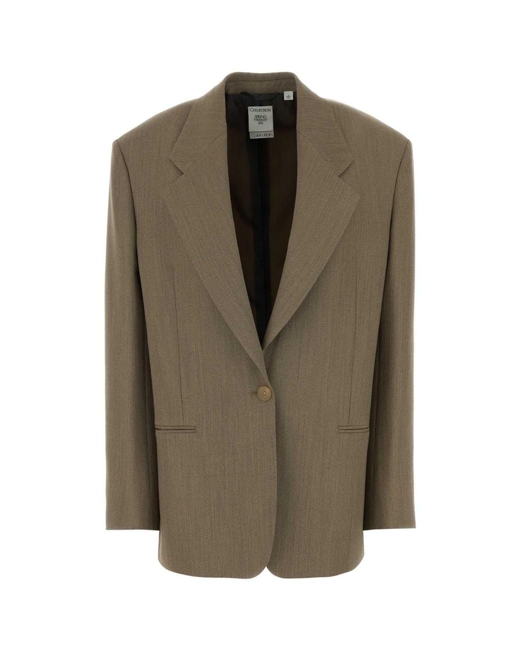 Calvin Klein Green Avery Wool Blend Blazer
