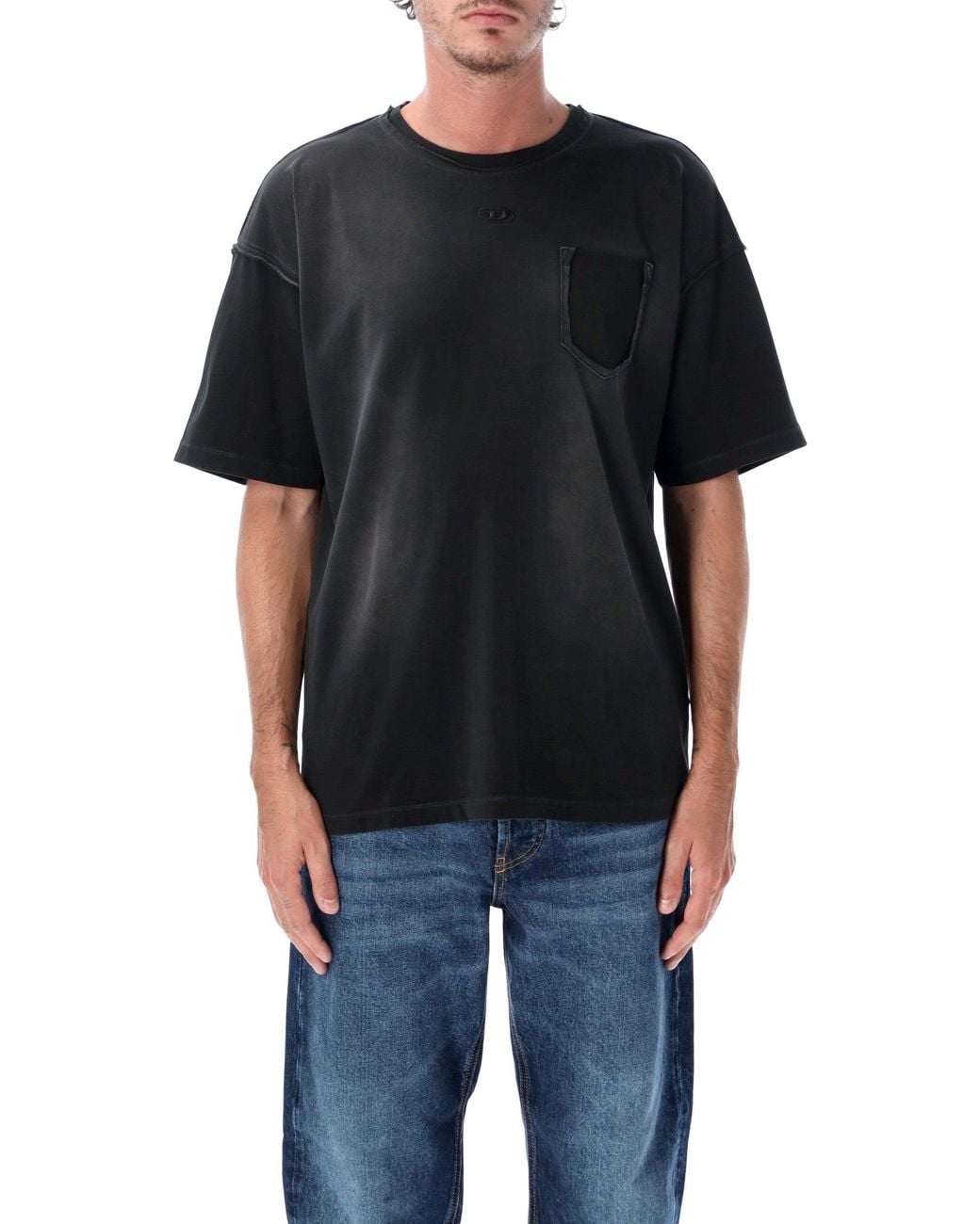 DIESEL Black T Shirts And Polos