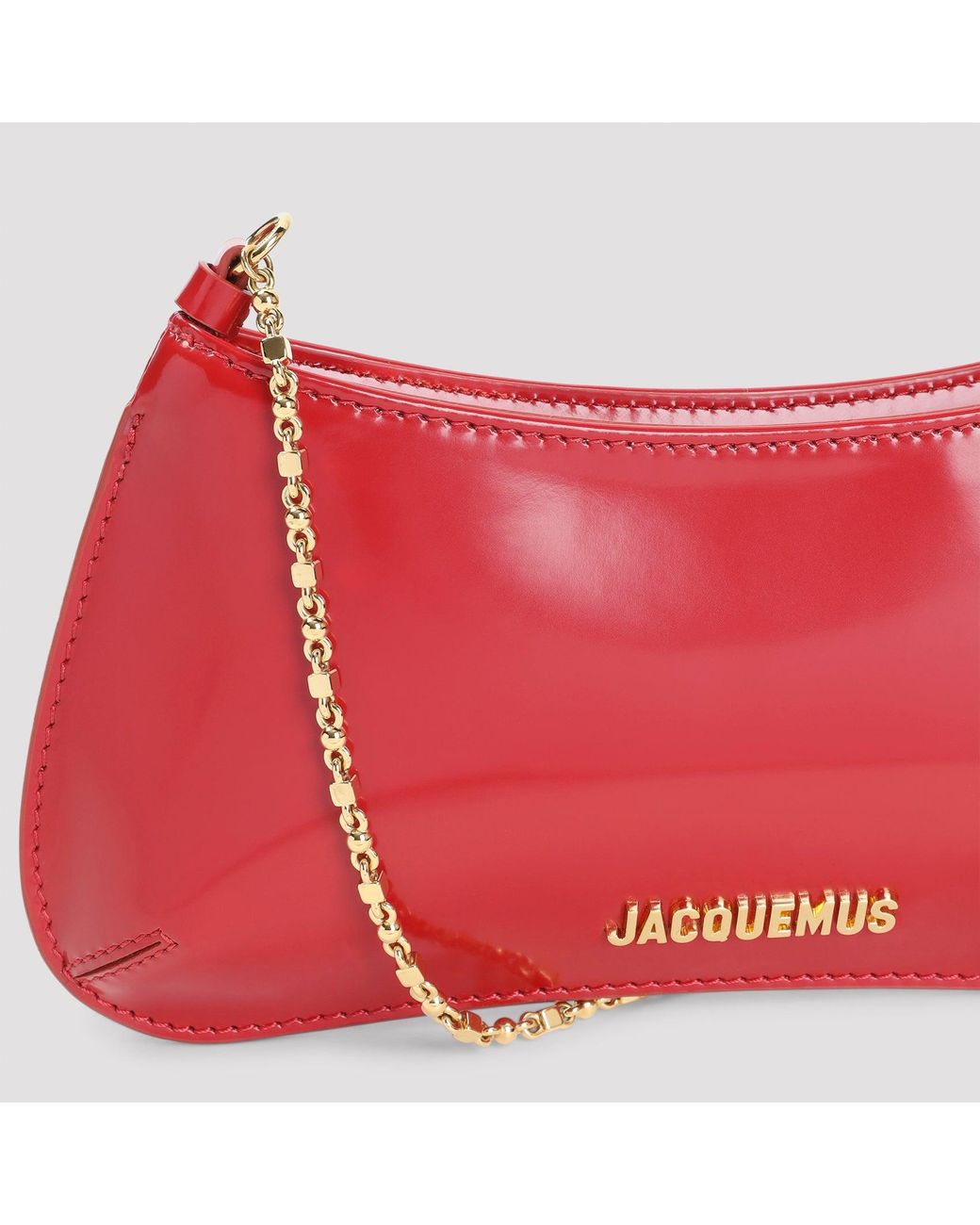 Jacquemus Red Le Petit Bisou Chaine Handbag