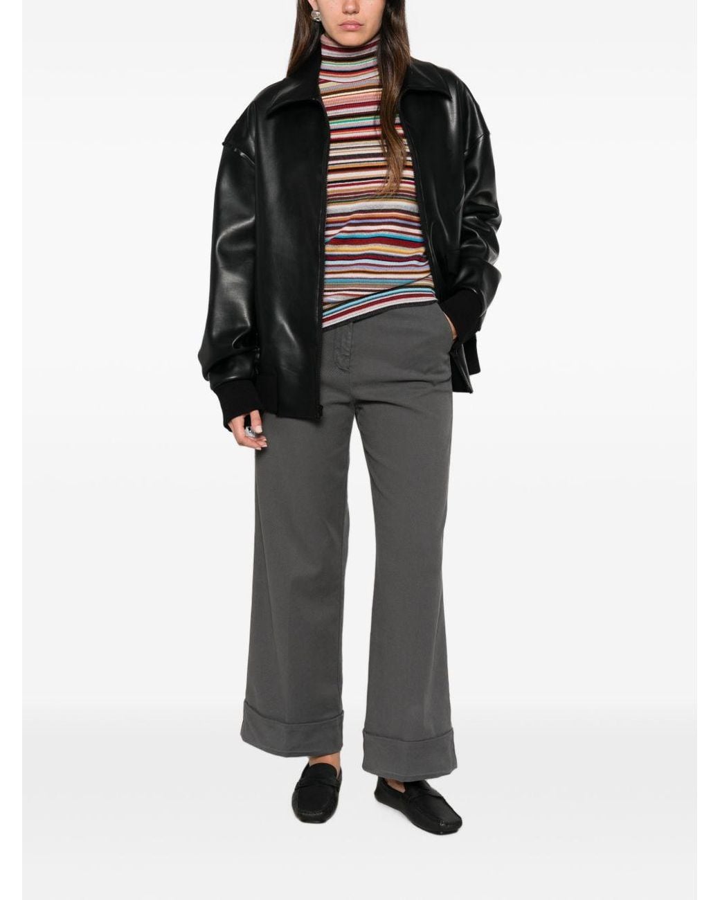 Paul Smith Multicolor Signature Stripe Roll Neck Sweater