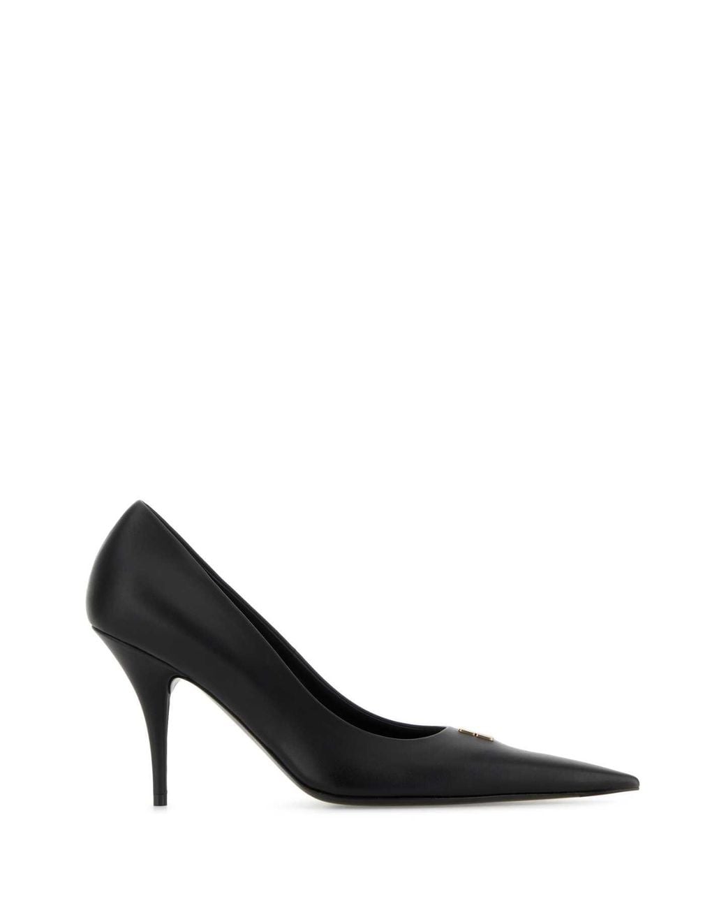 Balenciaga Black Leather Avenue Bb Editor 90 Pumps
