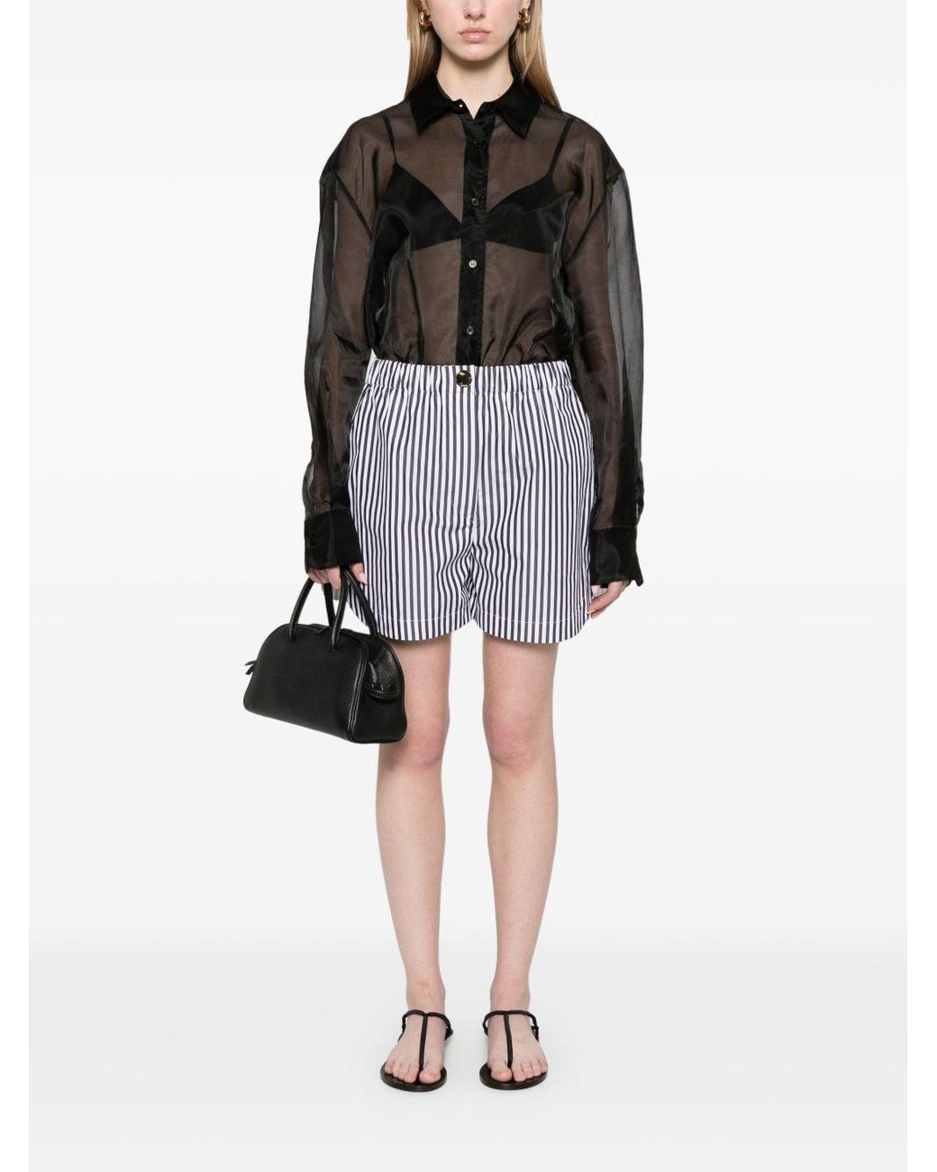 Sportmax Multicolor Striped Cotton Shorts