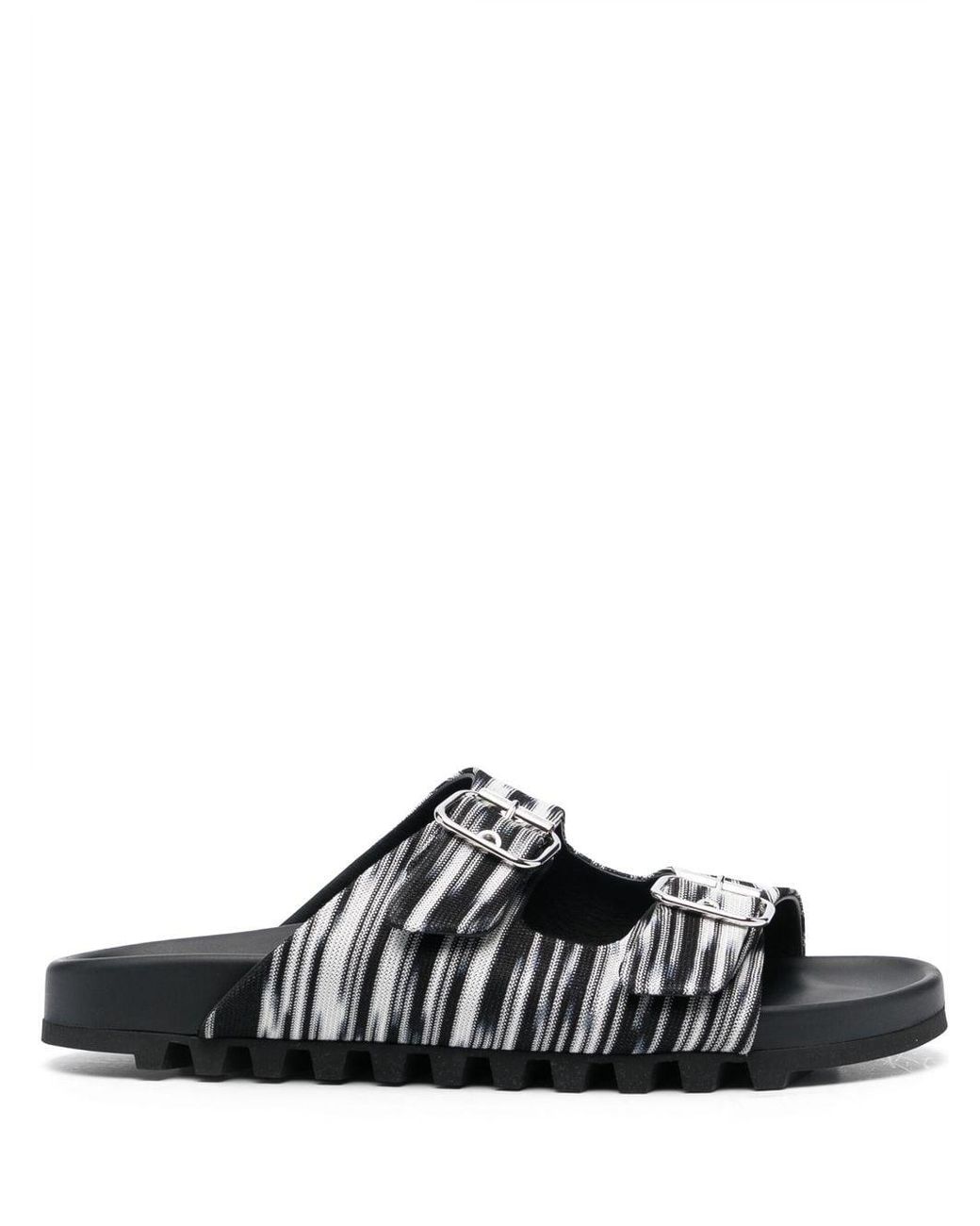 Missoni Black Double-Buckle Knitted Slides for men