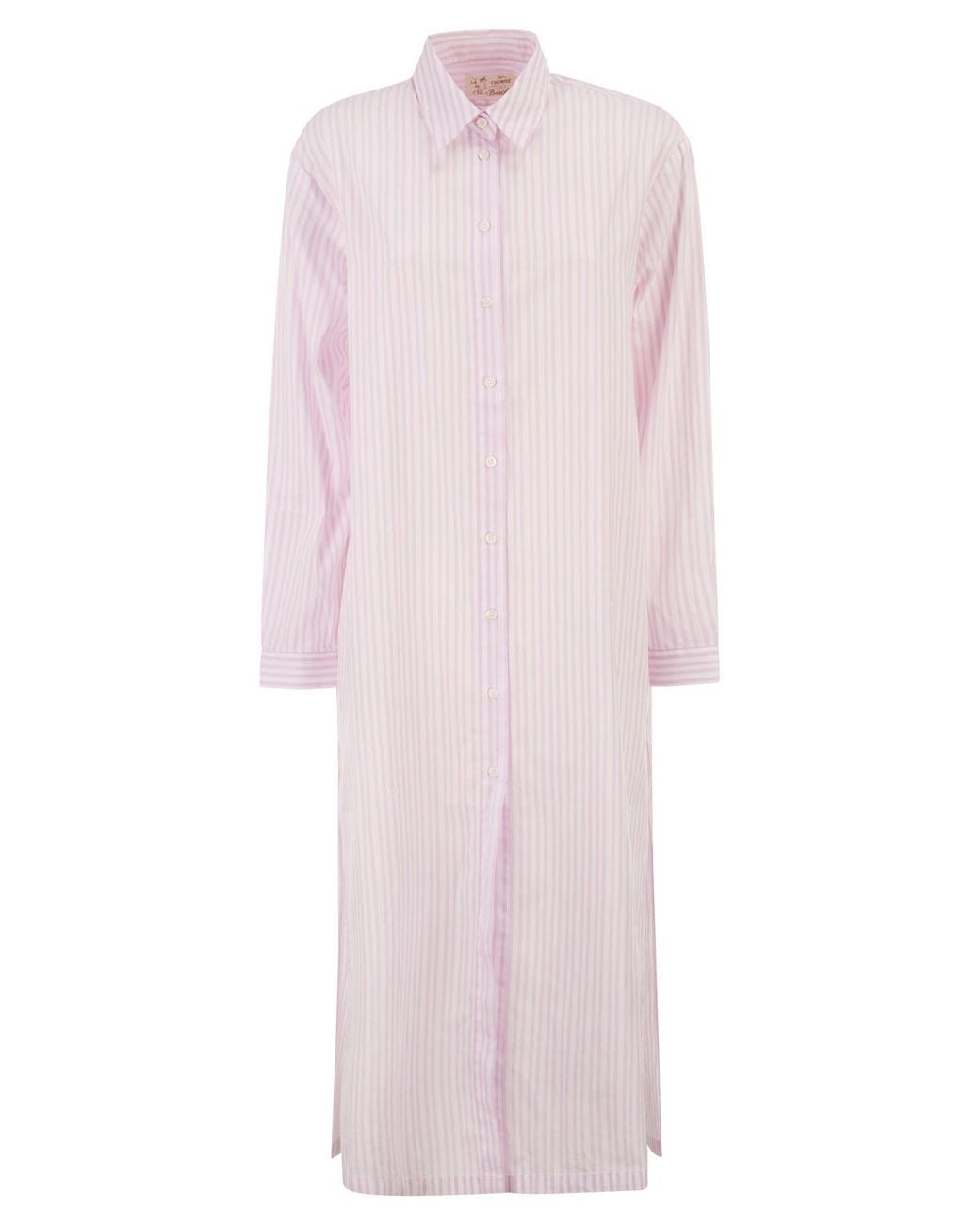 Mc2 Saint Barth Pink Long 'Shirtdress' Shirt