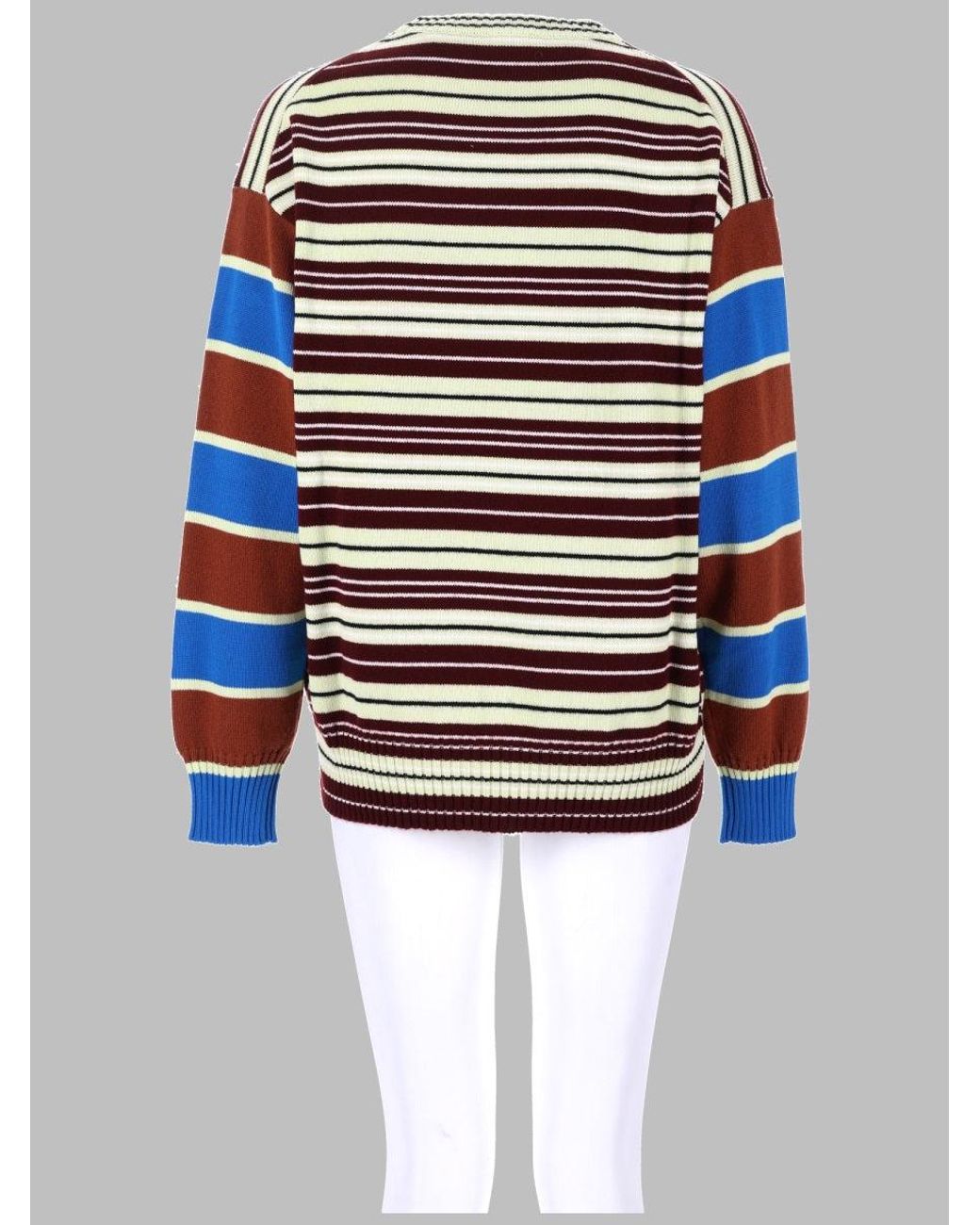 Paul Smith Blue Paul Smith Striped Lambswool-Cotton Sweater