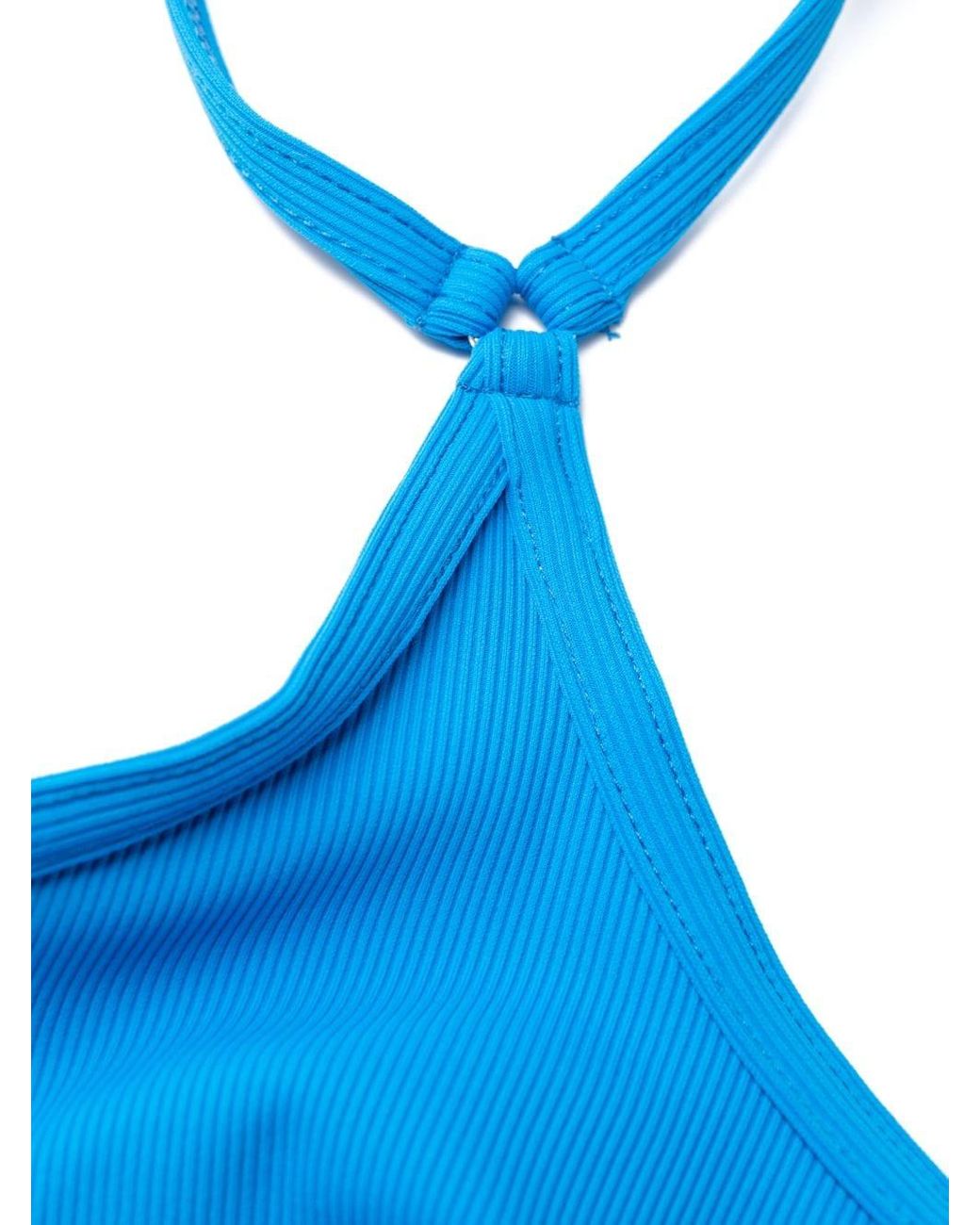 ANDREADAMO Ribgebreide Bikini in het Blue