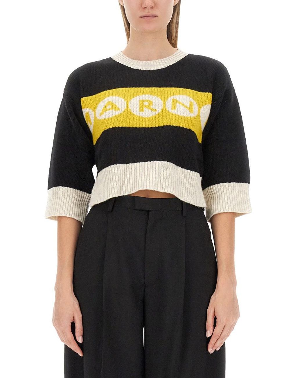 Marni Black Jersey With Logo