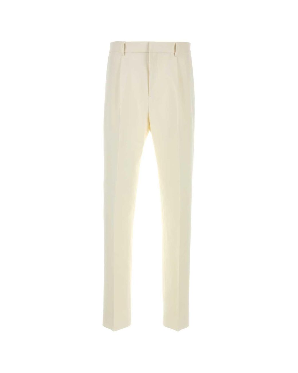 Ferragamo Natural Flat Front Pants for men