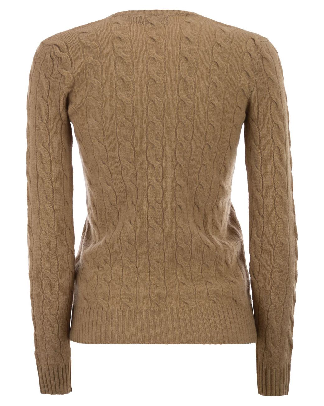 Polo Ralph Lauren Brown Wool And Cashmere Cable Knit Jumper