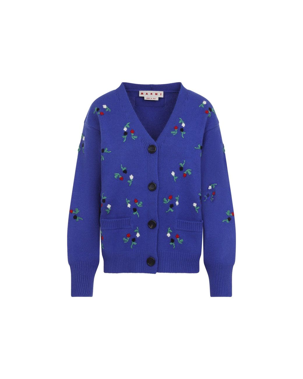 Marni Bluette Embroidered Floral Cardigan