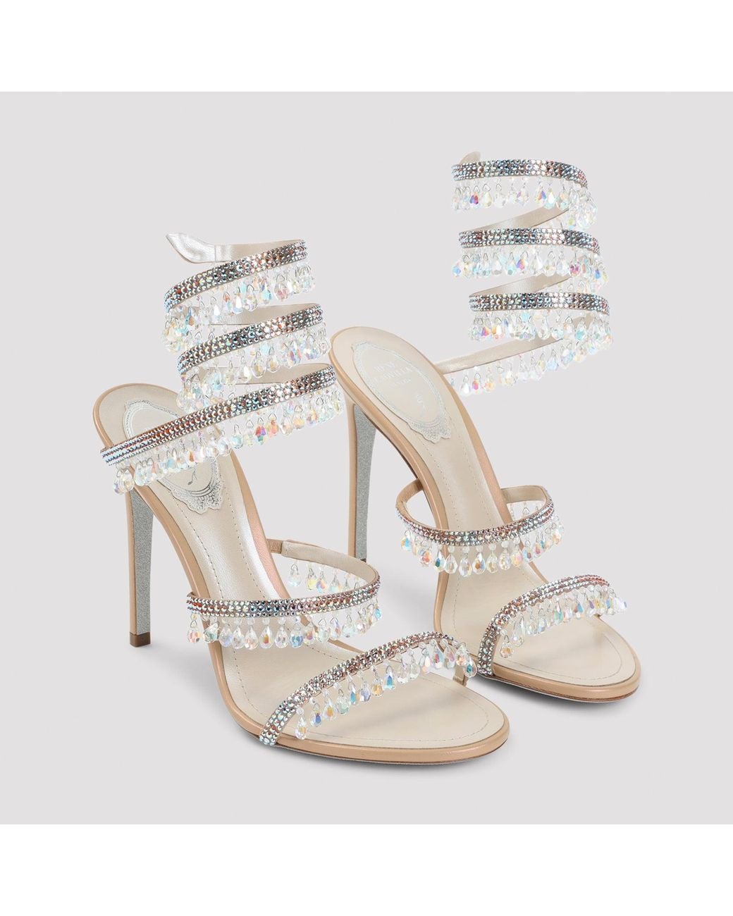 Rene Caovilla White René Caovilla Chandelier High-Heel Sandal