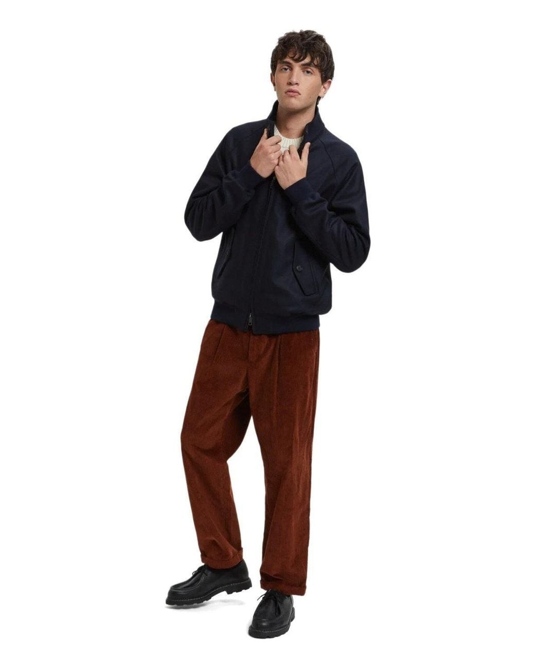 Baracuta Blue Melton 69 Deep Bomber Jacket for men