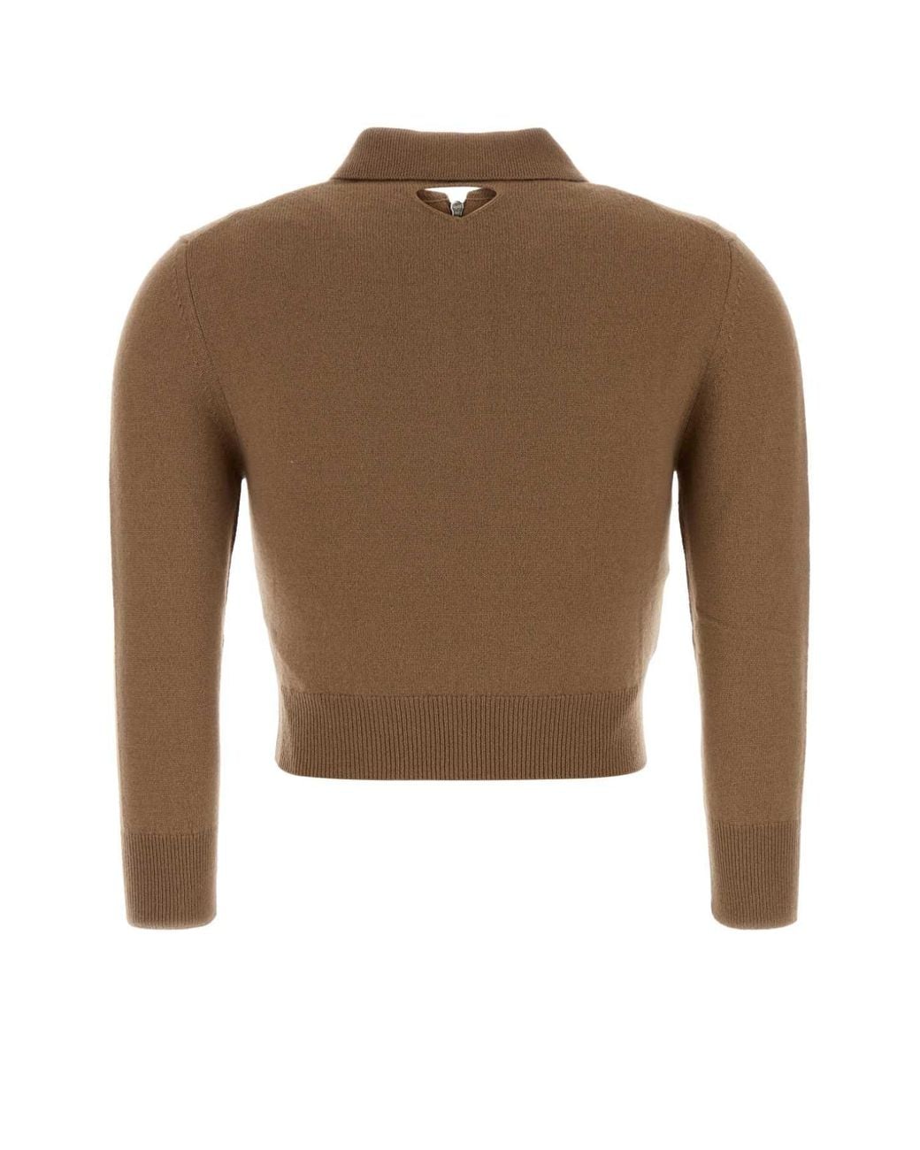 Prada Brown Shirt Collar Sweater