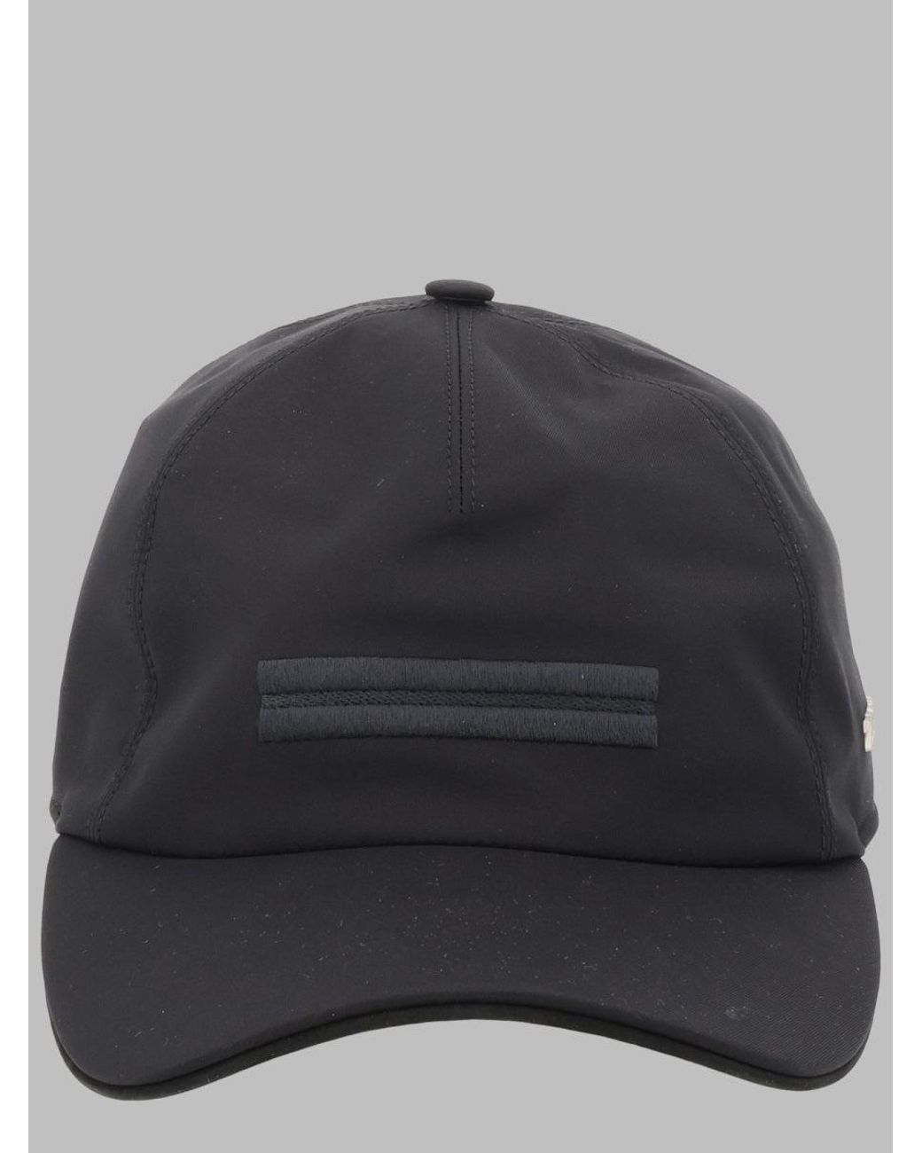 Zegna Gray Nylon Baseball Cap for men