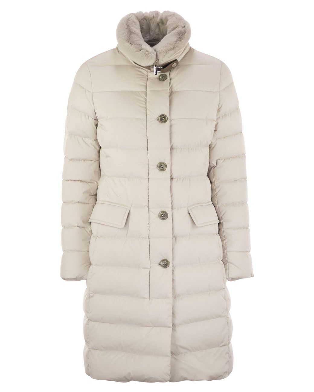 Vetiver S3 Long Down Jacket Moorer de color Natural