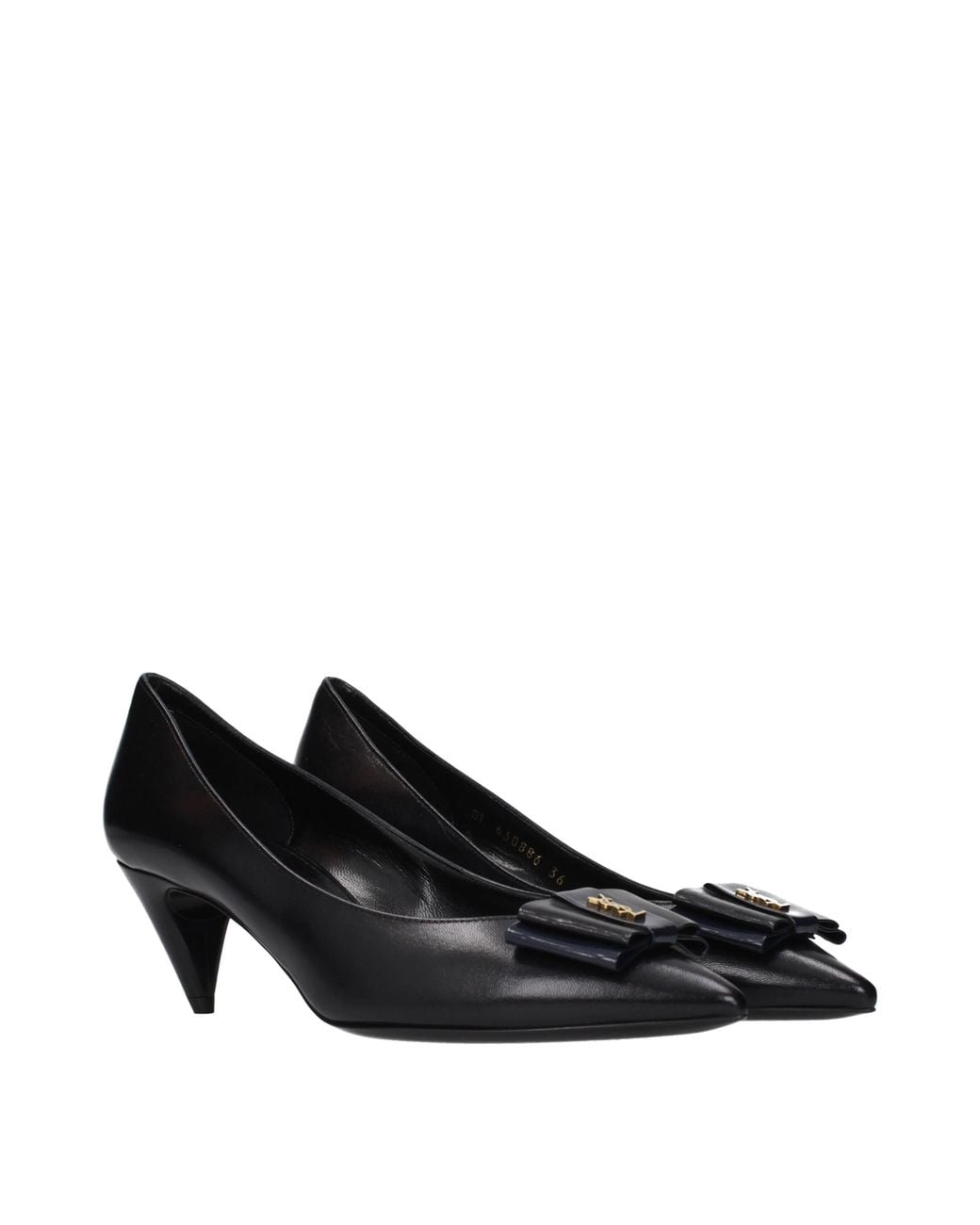 Saint Laurent Black Anais Donna Leather Low Cut Neckline